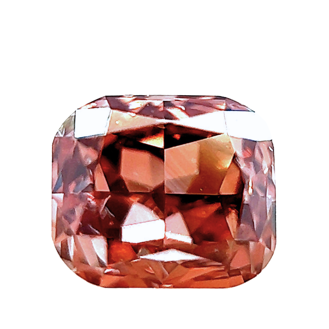 0.39 VS1 Fancy Deep Pink Cushion